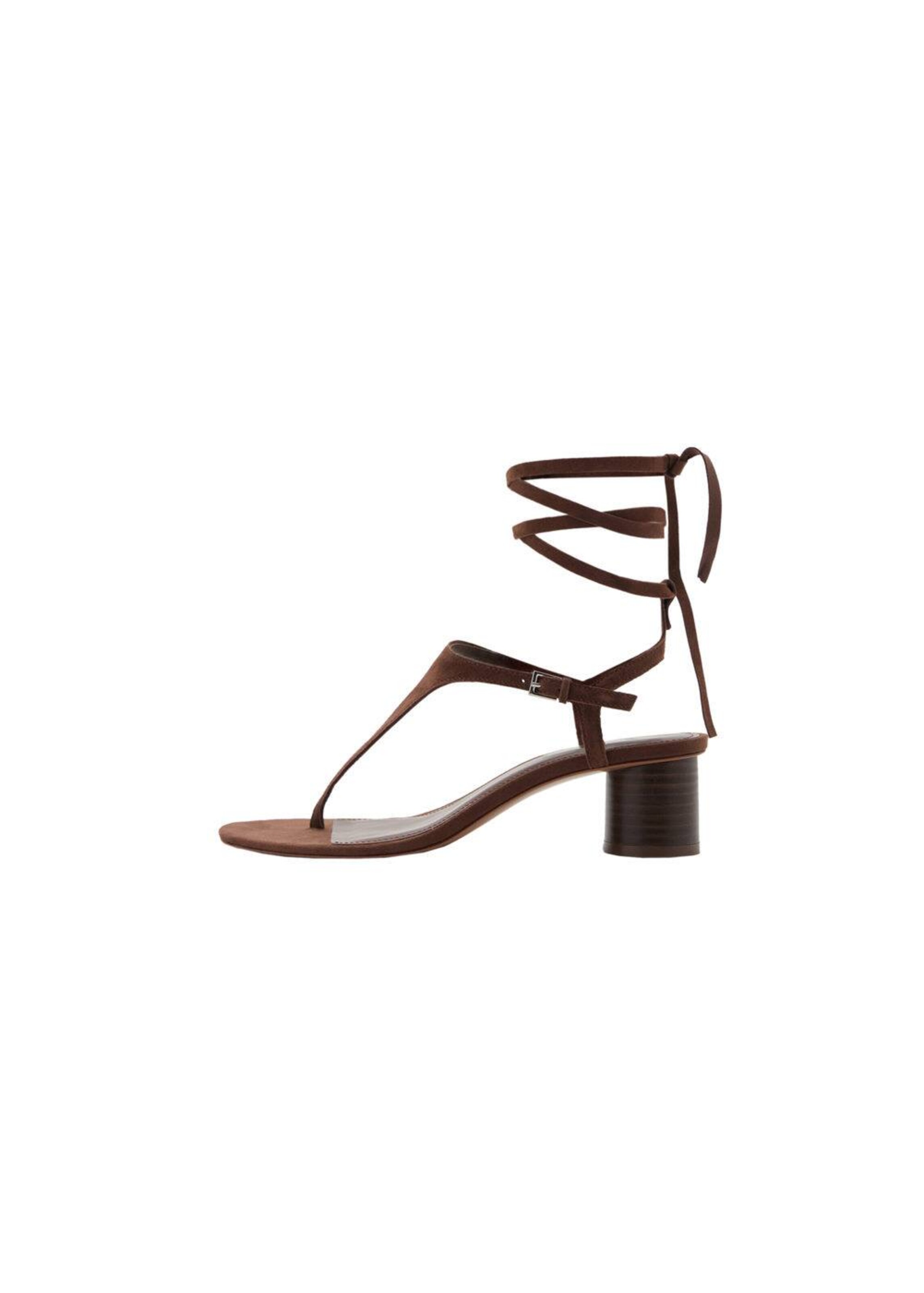 MANGO T-Bar Sandals 'Jamaica' in Brown: front