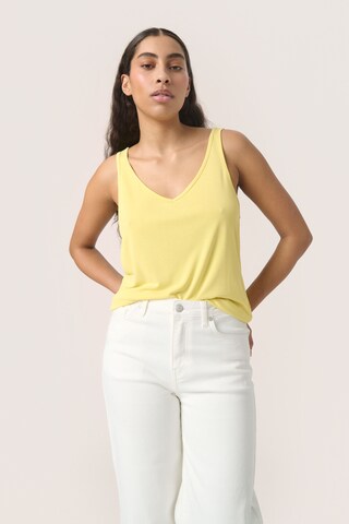 SOAKED IN LUXURY - Top 'Columbine' em amarelo: frente