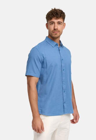 INDICODE JEANS Comfort fit Overhemd 'Ceppo' in Blauw