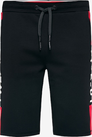 CAMP DAVID Regular Pants in Black: front