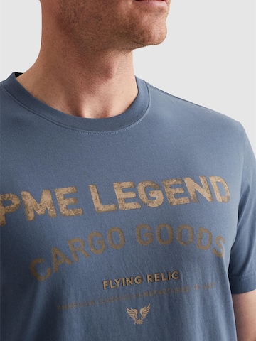 PME Legend Shirt 'PME LEGEND - T-shirt with signature artwork' in Blauw