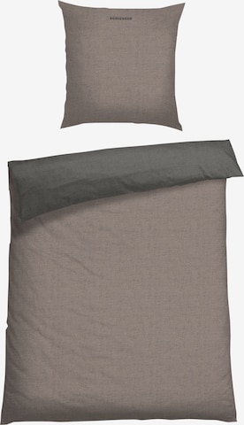 SCHIESSER Duvet Cover 'Doubleface Renforcé' in Brown: front