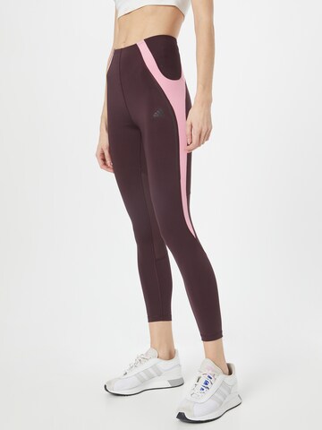 Skinny Pantaloni sportivi 'Tlrd Hiit' di ADIDAS SPORTSWEAR in rosso: frontale