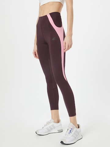 ADIDAS SPORTSWEAR Skinny Spodnie sportowe 'Tlrd Hiit' w kolorze czerwony: przód