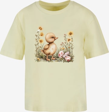 T-shirt 'Niedliche Enten Ostereier' F4NT4STIC en jaune : devant