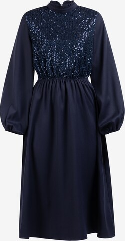 Robe Usha en bleu : devant