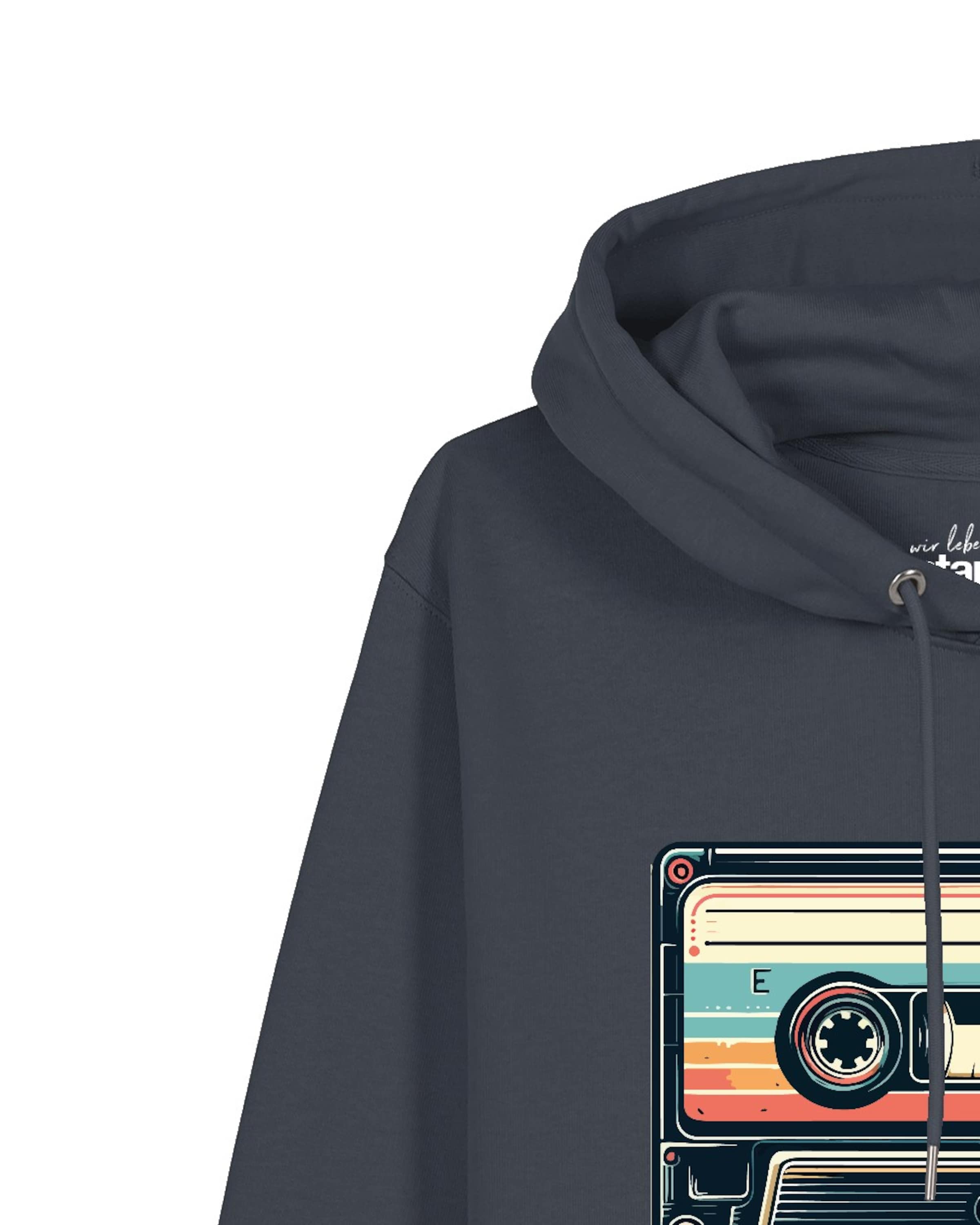 Watapparel Sweatshirt 'Retro Kassette' in Grey