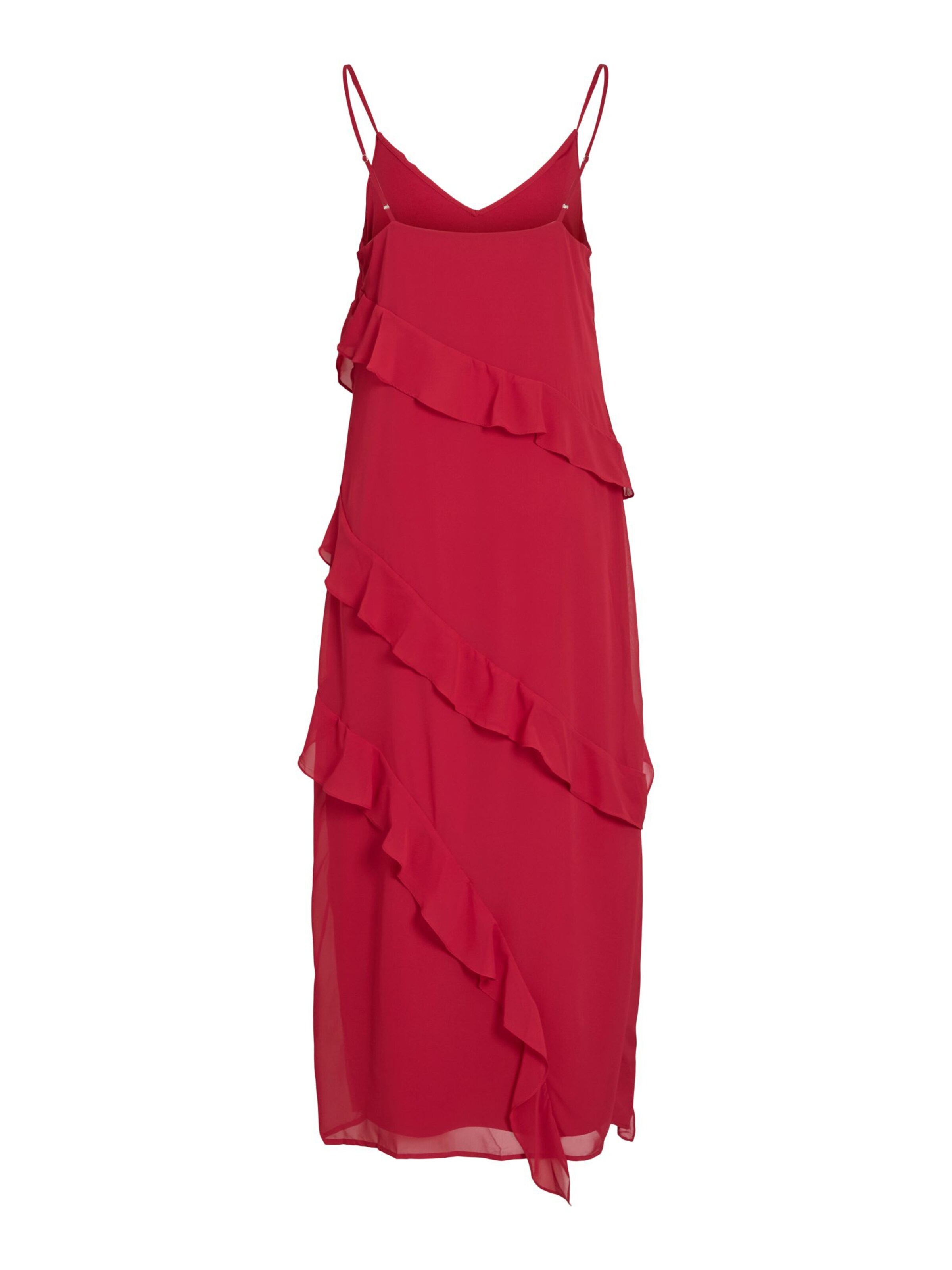 Vila Curve Summer Dress 'VIRomaine' in Red