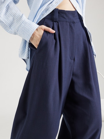 IVY OAK Wide Leg Bukser med lægfolder 'Prescillia' i blå