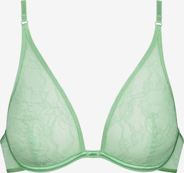Mey Triangle Bra in Green: front