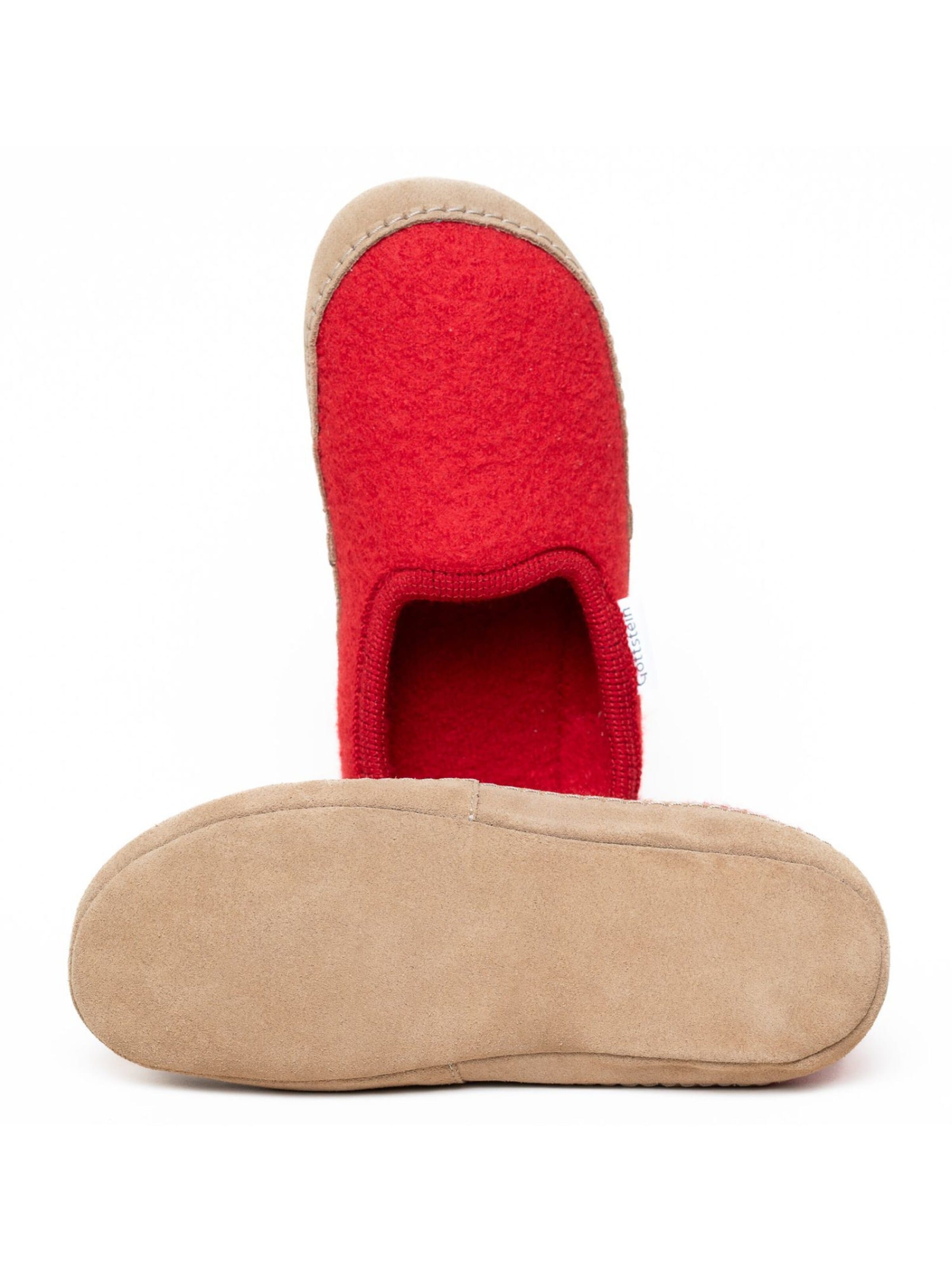 Gottstein Slippers 'Walkpantoffel Cheyenne' in Red