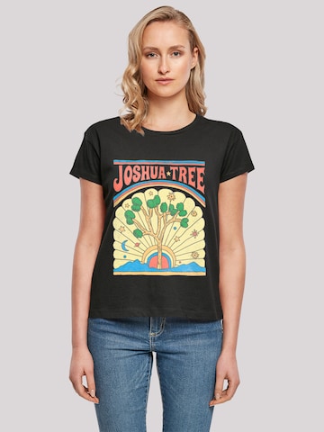 F4NT4STIC Shirt 'US National Parks Joshua Tree' in Zwart: voorkant