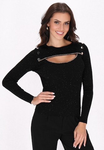 faina - Pullover em preto: frente