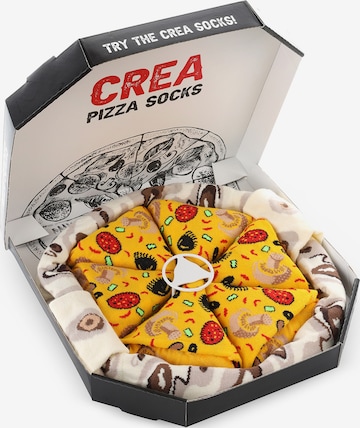 Crea Socks Sukat 'Pizza' värissä monivärinen: etupuoli