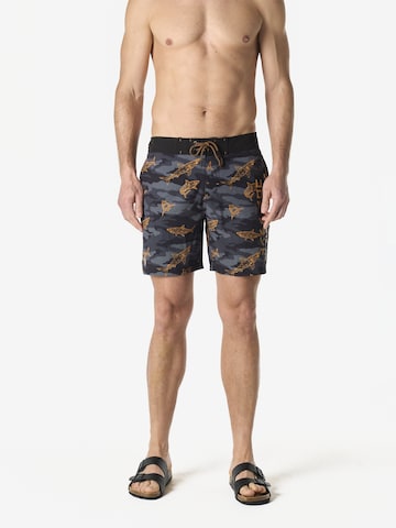 Shorts de bain KOROSHI en noir : devant