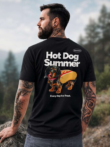 Neverless Shirt 'Hot Dog Summer' in Black