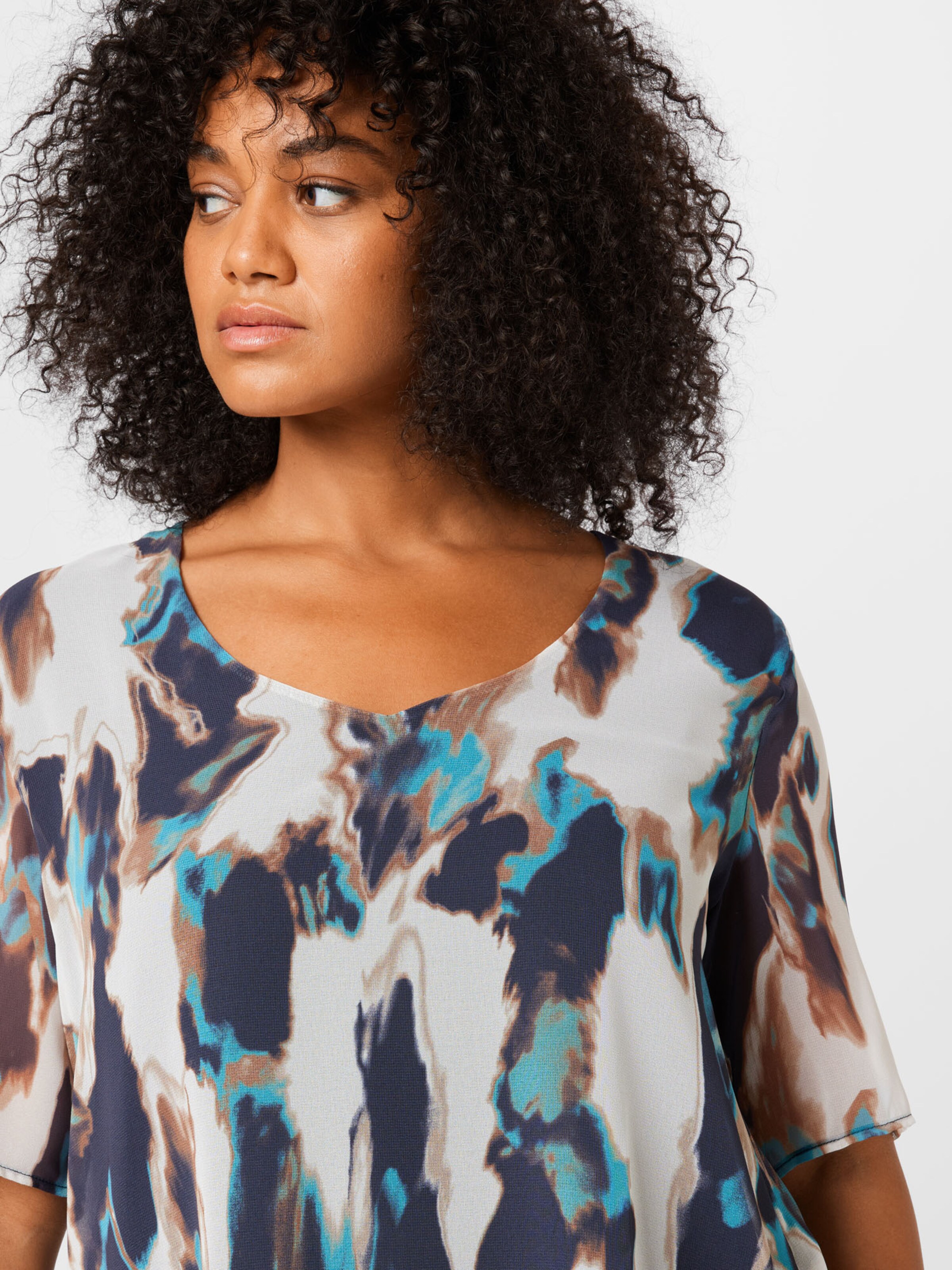 Frauen Große Größen SAMOON Bluse in Navy - LN43929 Frauen Große Größen SAMOON Bluse in Navy - LN43929