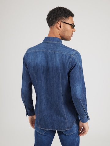 Coupe slim Chemise G-STAR en bleu : derrière