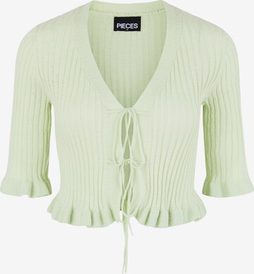 PIECES Knit cardigan 'VELLA' in Green: front