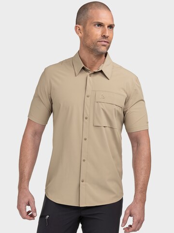 Coupe regular Chemise fonctionnelle 'Dooser' Schöffel en beige : devant