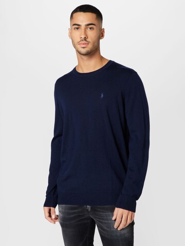 Polo Ralph Lauren Big & Tall Sweater in Blue: front