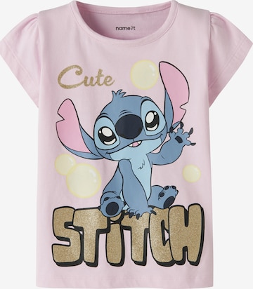 NAME IT - Camisola 'NMFFUBA STITCH' em rosa: frente