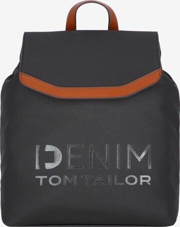 TOM TAILOR DENIM Rucksack in Schwarz: predná strana