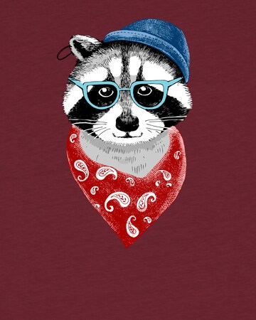 watabout.kids Shirt 'Waschbär' in Rood
