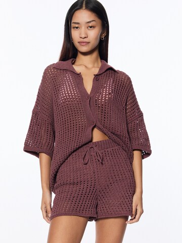 Pull&Bear Regular Byxa i röd
