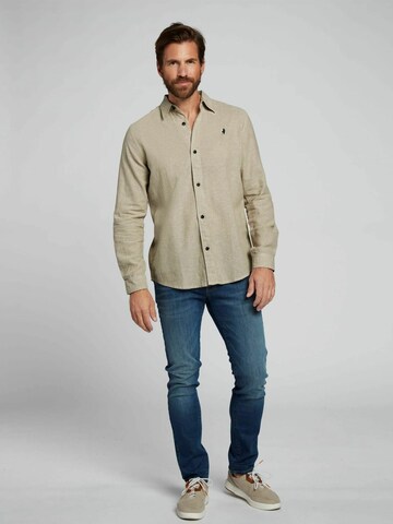 MCS Regular Fit Skjorte 'Pasadena' i beige: forside