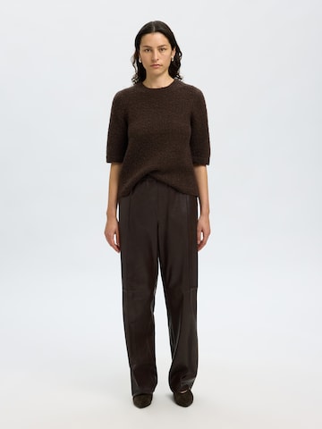 SELECTED Pulover 'SLFLELOU' | rjava barva