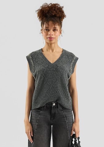 QS Pullover in Grau: Vorderseite