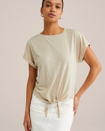 WE Fashion Футболка в Бежевый: спереди