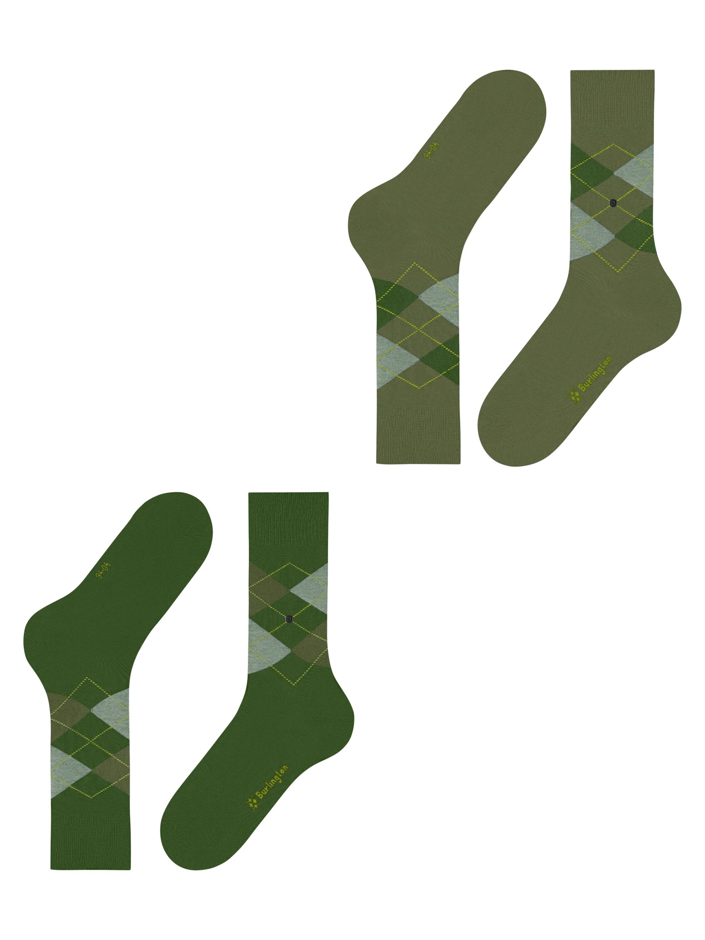 BURLINGTON Socks 'Everyday Argyle' in Green