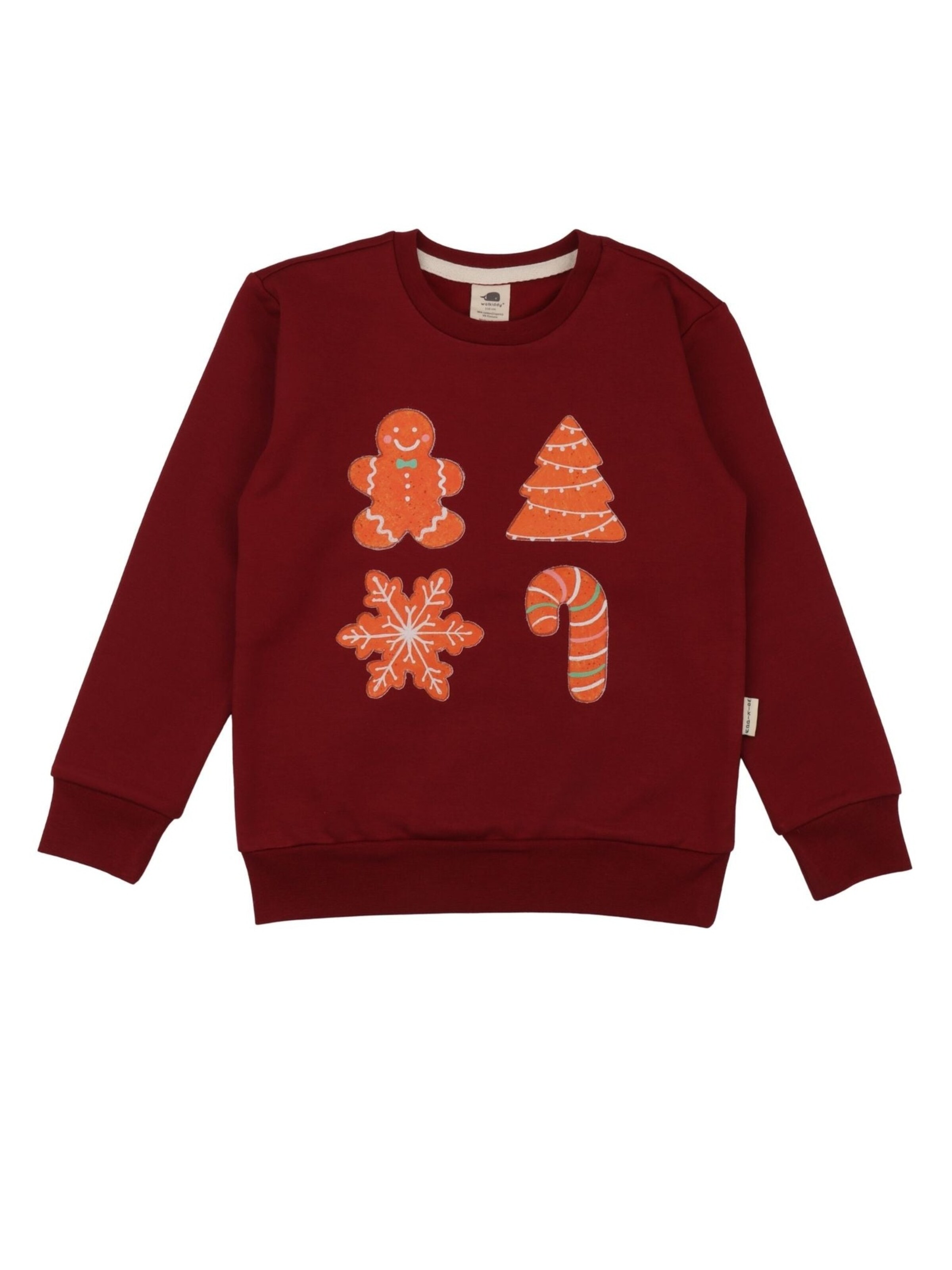 Walkiddy Sweatshirt 'Walkiddy - Unifarbe Sweatshirt' in 98 in Dark red, Item view