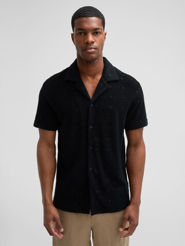 Coupe regular Chemise 'Joseph' STRELLSON en noir : devant
