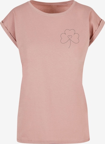 Merchcode Shirt 'Spring - Leaf Clover Flower' in Pink: front