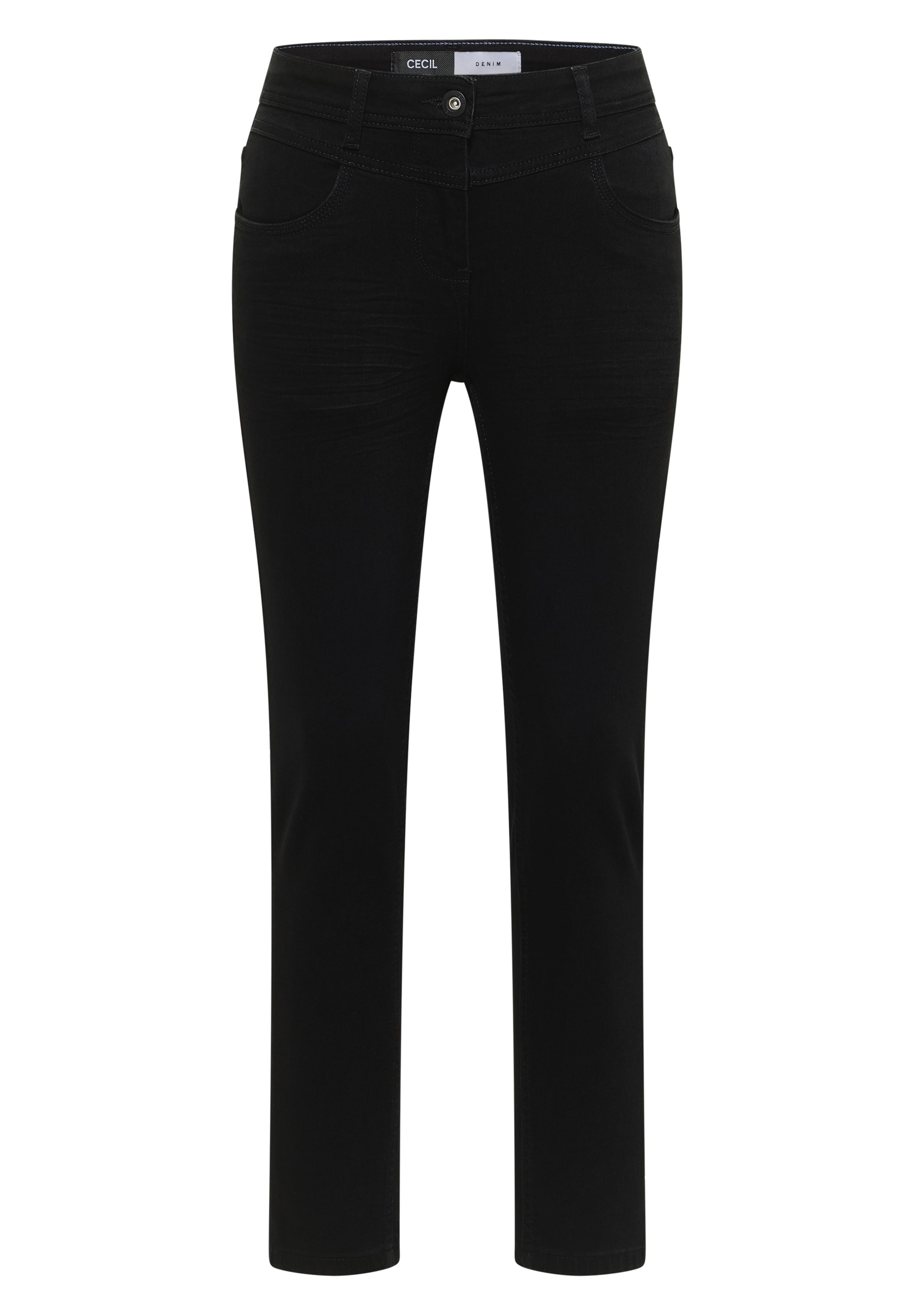 CECIL Slimfit Jeans in Schwarz: Vorderseite