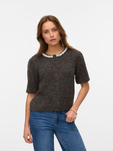 VERO MODA Knit cardigan 'VMOcean' in Brown: front