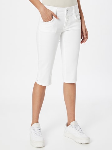 Coupe slim Jean 'GEN' Pepe Jeans en blanc : devant