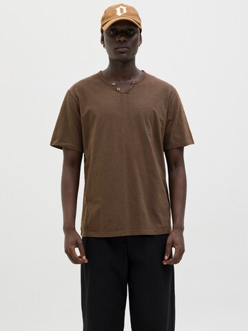 JACK & JONES Regular fit Shirt 'JJESPLIT' in Brown: front