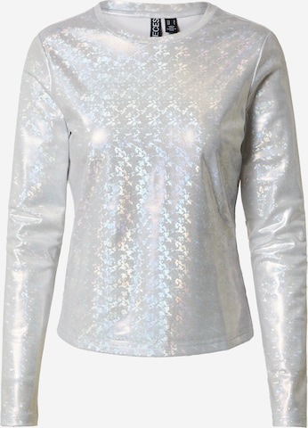 Camicia da donna 'NORIANNE' di PIECES in argento: frontale