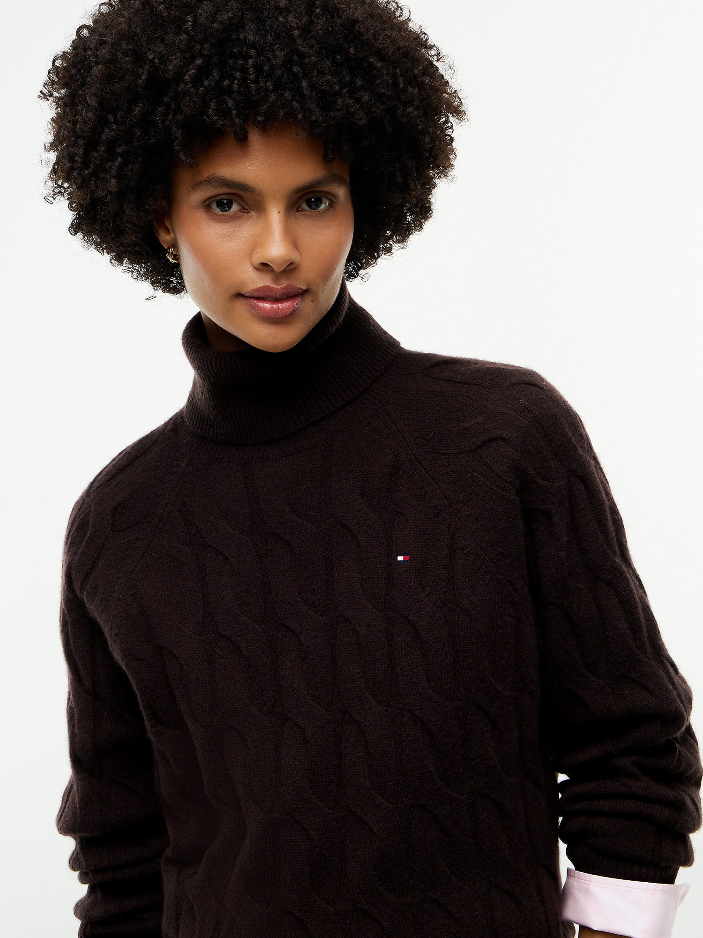 TOMMY HILFIGER Pullover in Braun