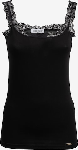 juoda Influencer Palaidinė be rankovių: priekis