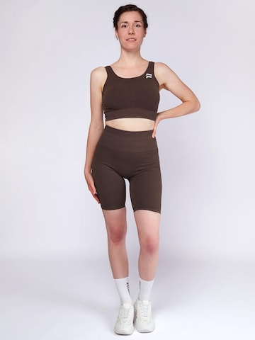 Skinny Leggings 'Essential Seamless Shorts' Fortex Fitness en marron