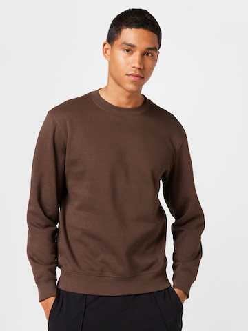 Sweat-shirt WEEKDAY en marron : devant