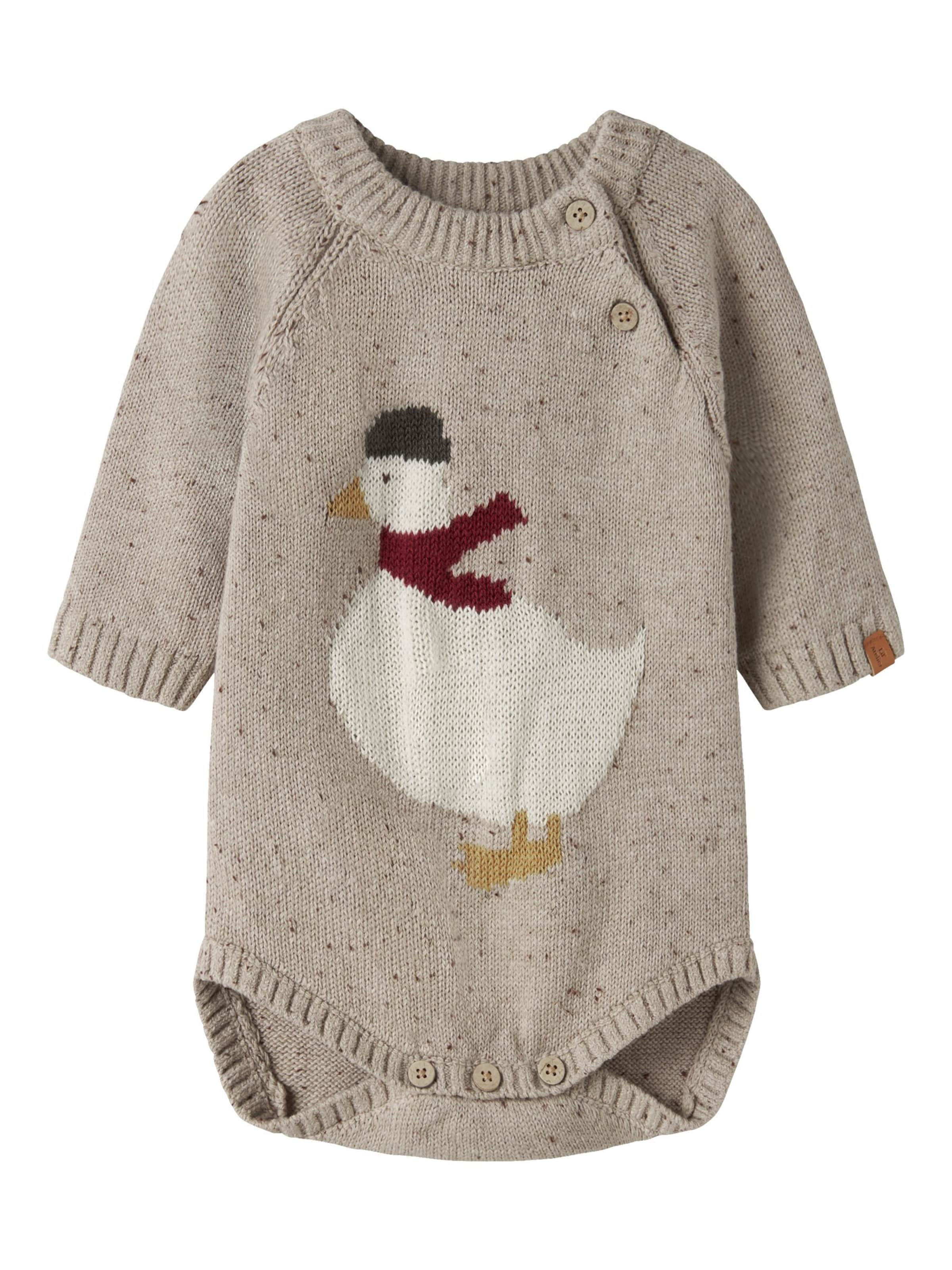 Lil'Atelier - Pijama entero/body en beige: frente
