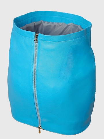 Be  Noble Rock 'Lederrock aus ECHT Leder als Minirock in hellblau'‌‌‌‌‌‌ in Blau