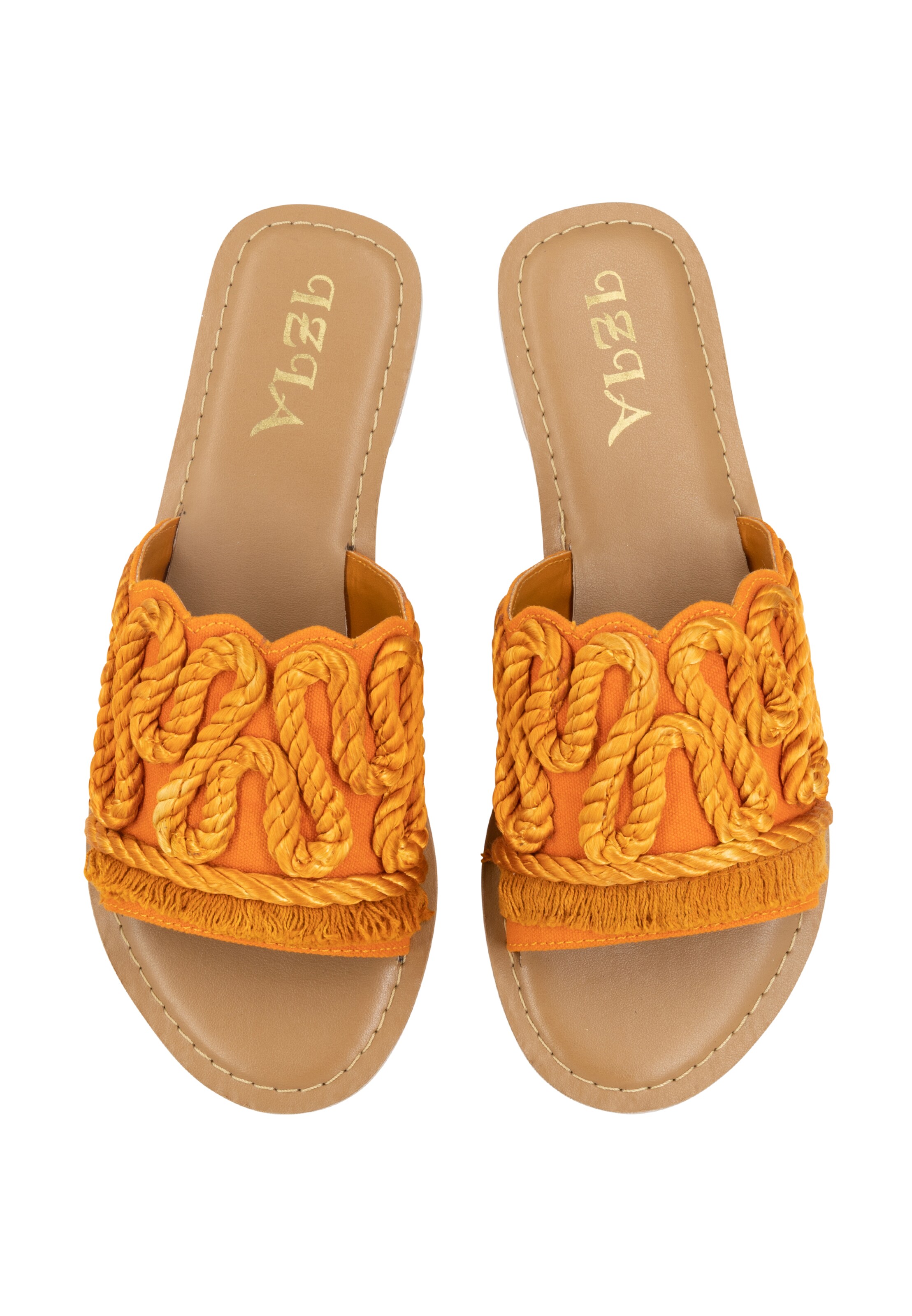 oranžs IZIA Ādas čības