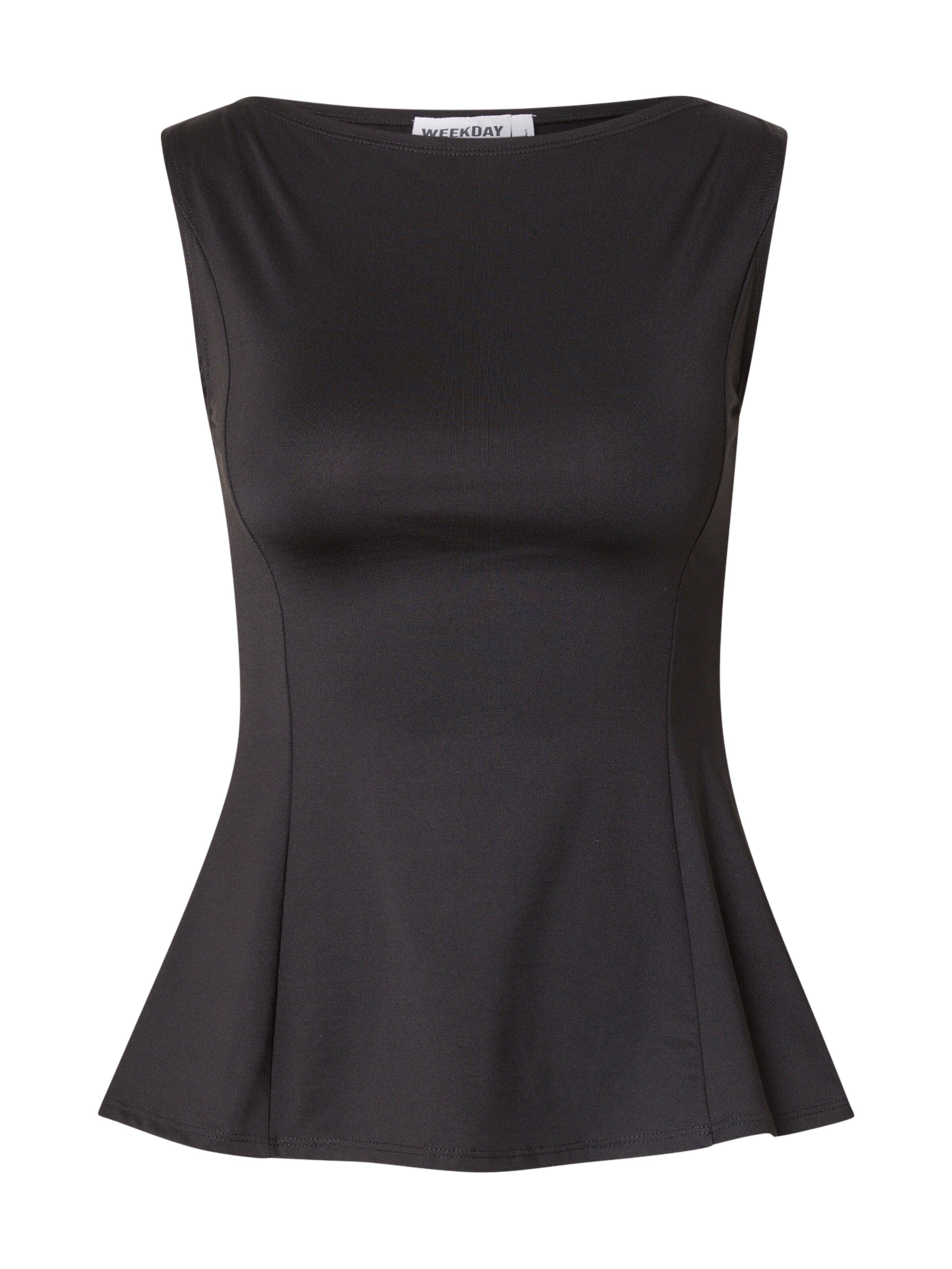 WEEKDAY Top in Black: front